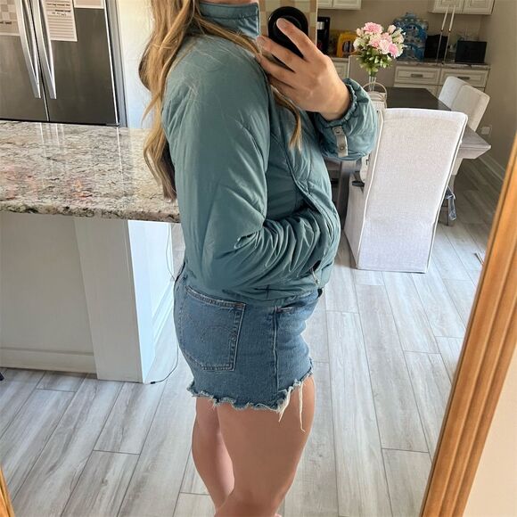 The North Face Women's Quilted Jacket Blue Medium Full Zip Lightweight - Picture 3 of 6